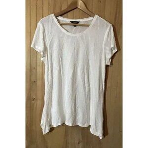 Simply Vera Vera Wang Womens Short Sleeve Texture Sheer Top Size PL